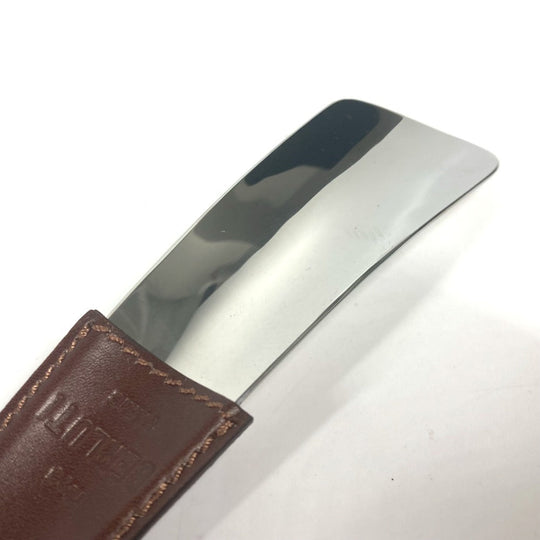 Berluti Shoehorn Metal, Leather Silver logo shoehorn