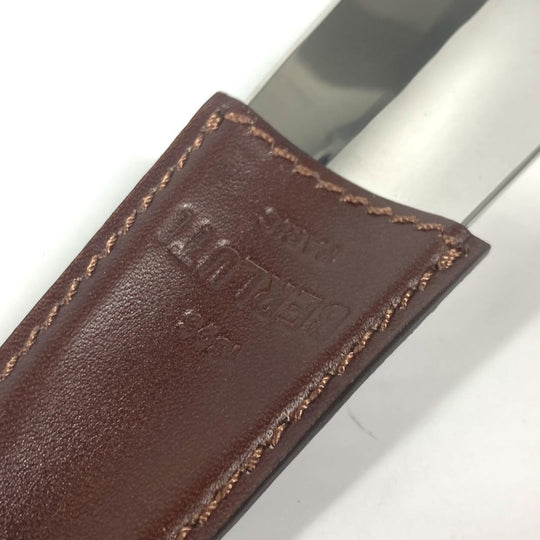 Berluti Shoehorn Metal, Leather Silver logo shoehorn