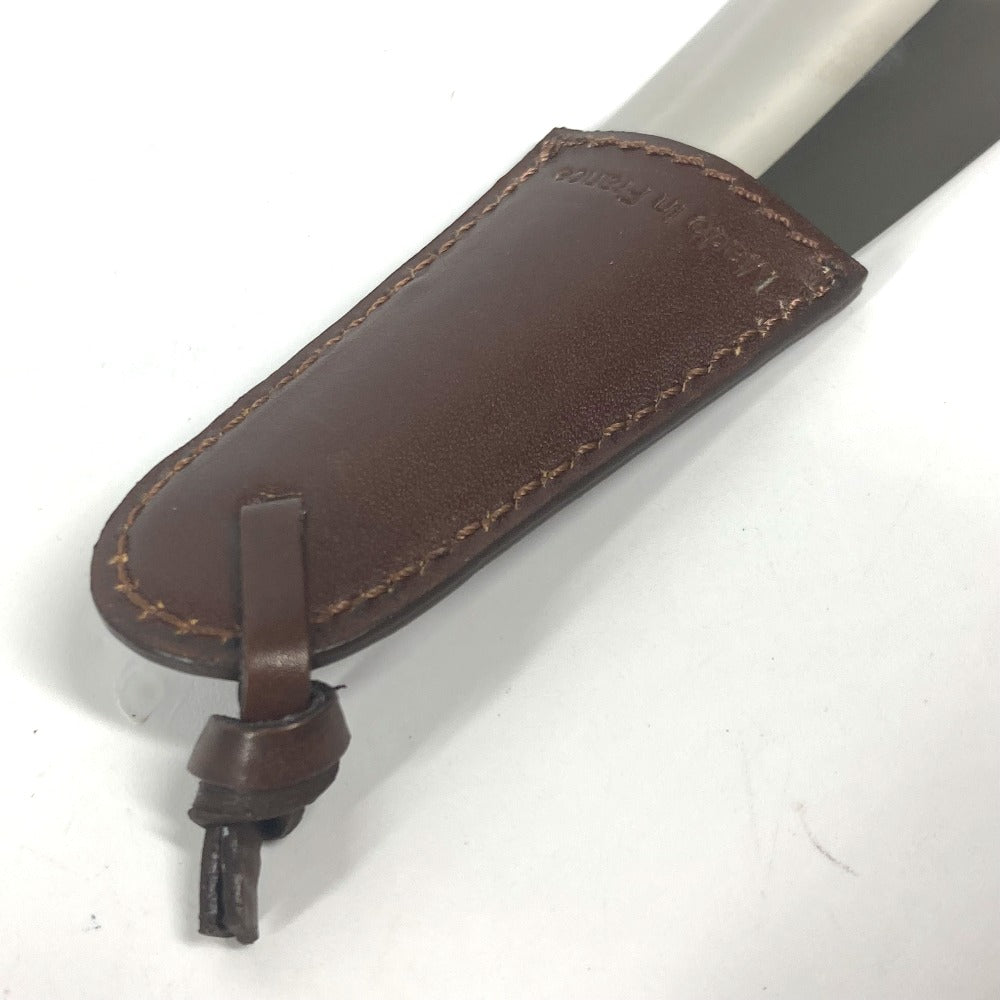 Berluti Shoehorn Metal, Leather Silver logo shoehorn