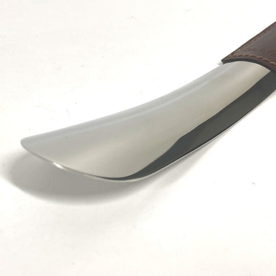 Berluti Shoehorn Metal, Leather Silver logo shoehorn