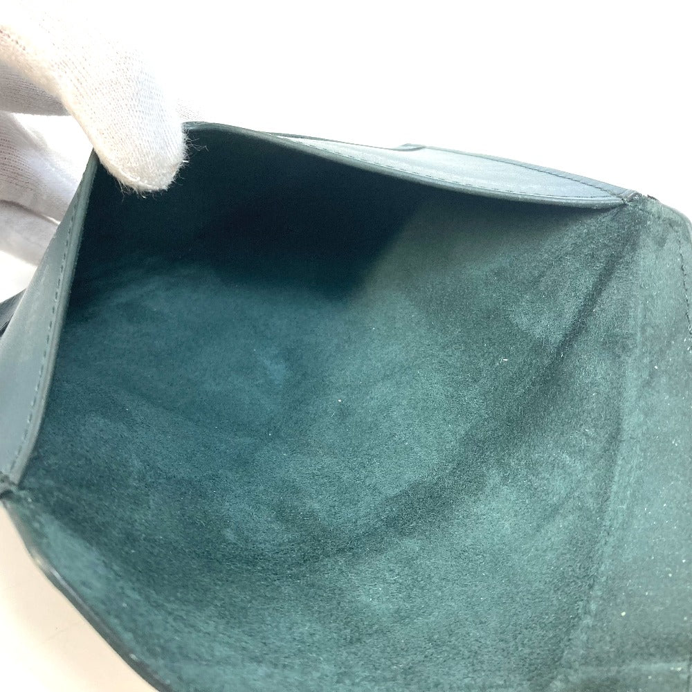 Berluti Pouch leather Green flat multi case logo Women Used Authentic