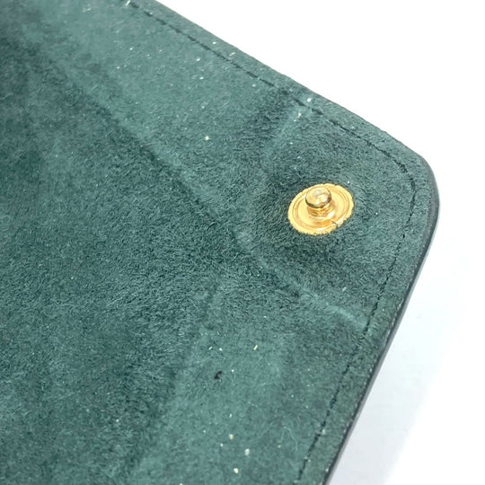 Berluti Pouch leather Green flat multi case logo Women Used Authentic