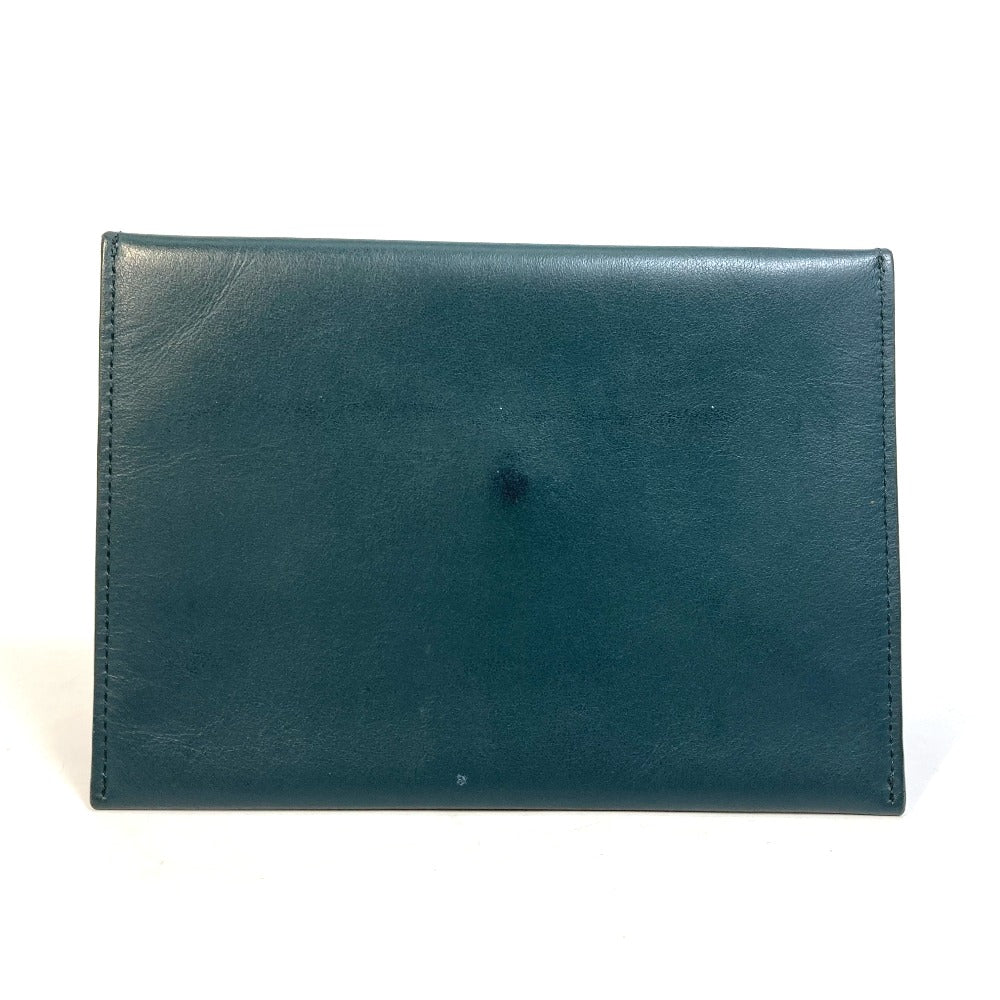 Berluti Pouch leather Green flat multi case logo Women Used Authentic