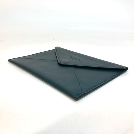 Berluti Pouch leather Green flat multi case logo Women Used Authentic
