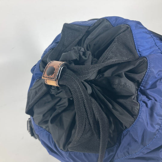 Berluti Backpack Leather / nylon blue logo mens Used Authentic