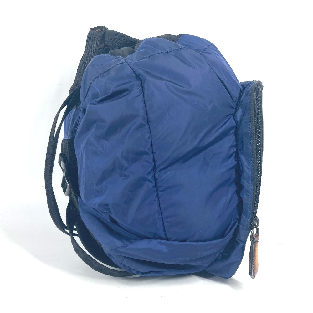 Berluti Backpack Leather / nylon blue logo mens Used Authentic