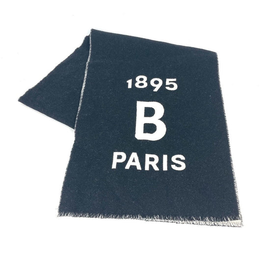 Berluti Scarf wool black logo mens Used Authentic