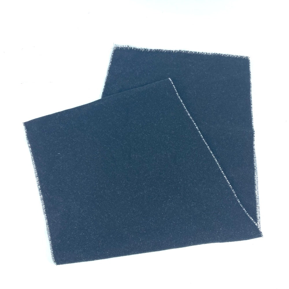 Berluti Scarf wool black logo mens Used Authentic
