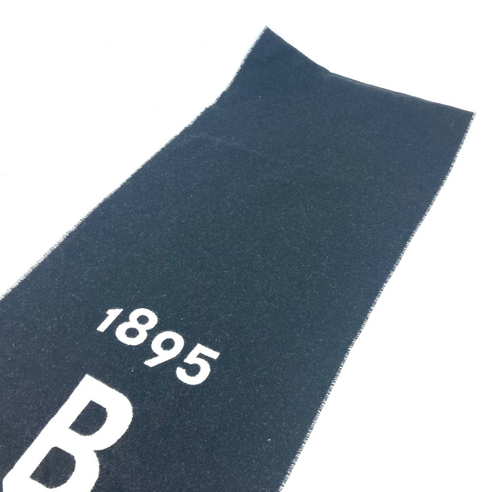 Berluti Scarf wool black logo mens Used Authentic