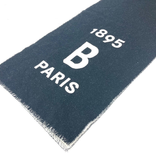 Berluti Scarf wool black logo mens Used Authentic