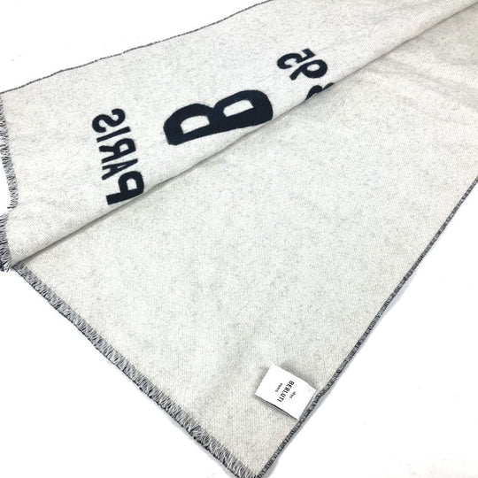 Berluti Scarf wool black logo mens Used Authentic
