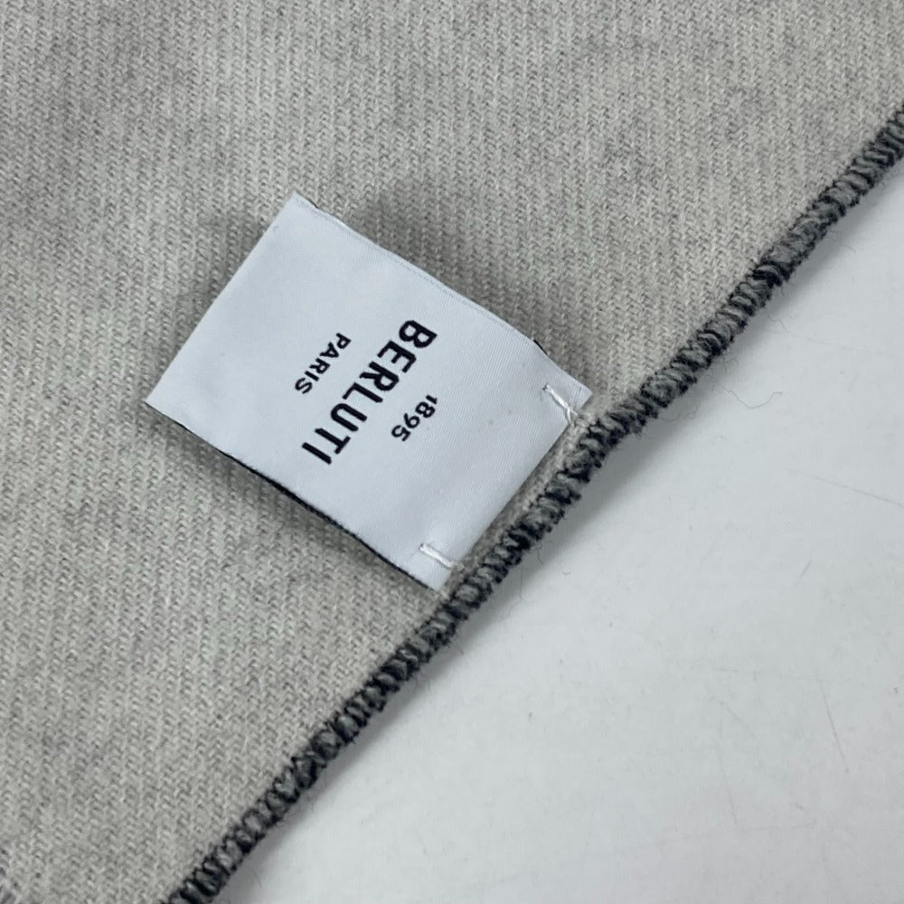 Berluti Scarf wool black logo mens Used Authentic