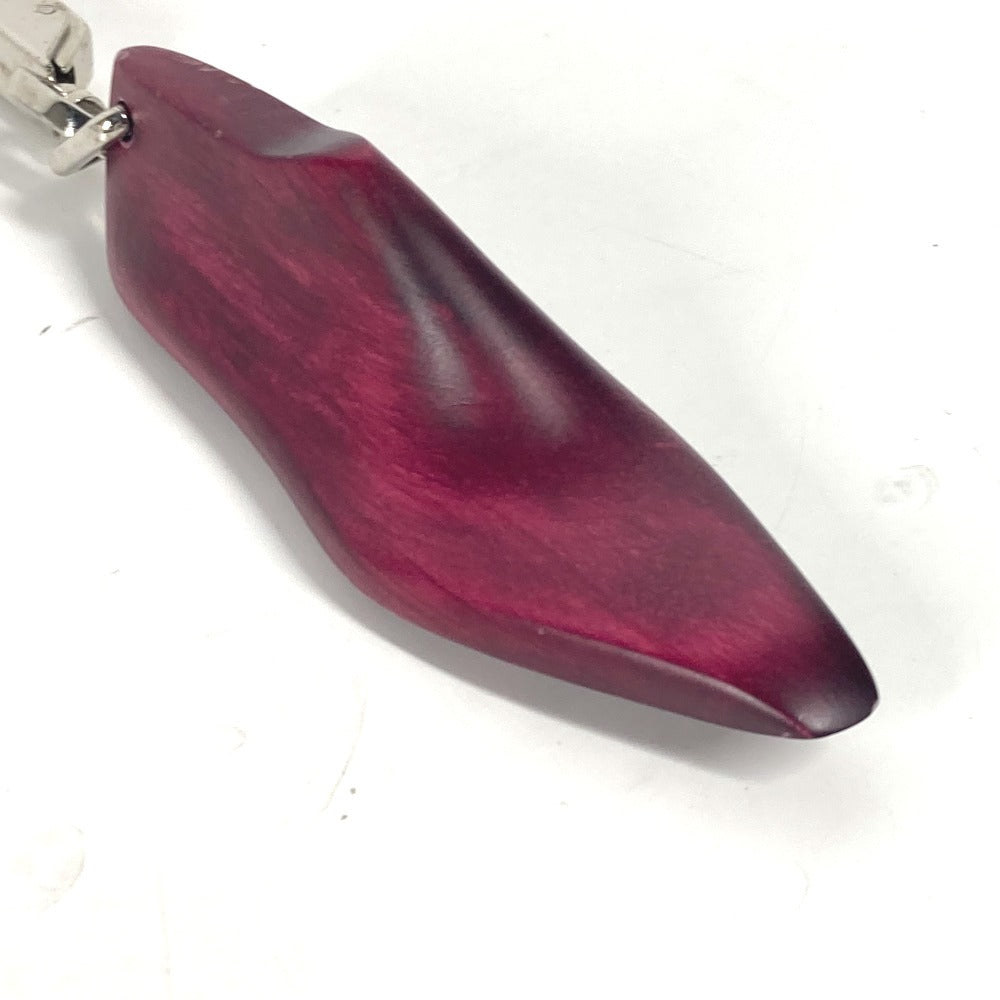 Berluti key ring Wood wine-red Shoes mens Used Authentic