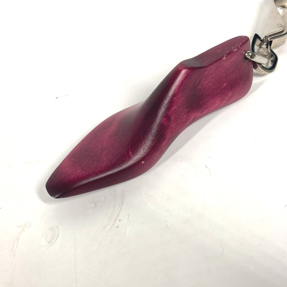 Berluti key ring Wood wine-red Shoes mens Used Authentic