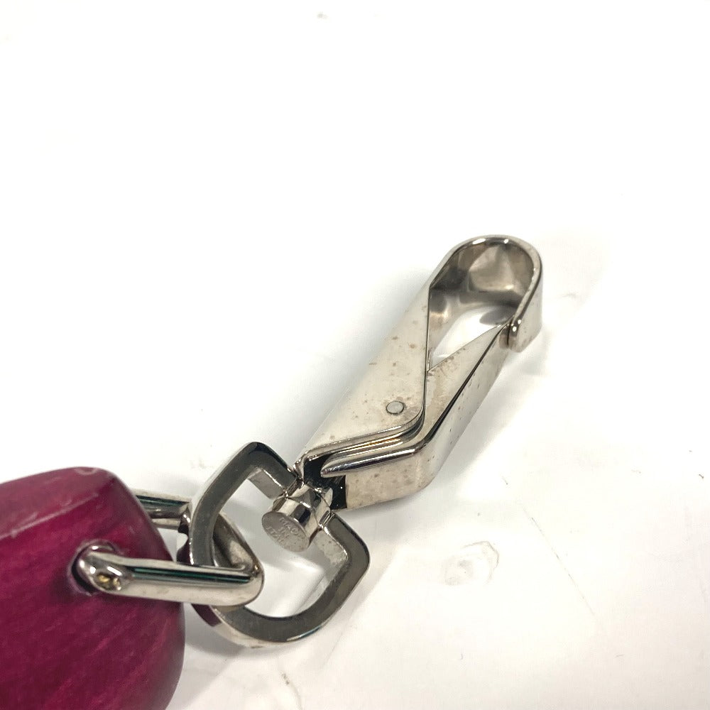 Berluti key ring Wood wine-red Shoes mens Used Authentic