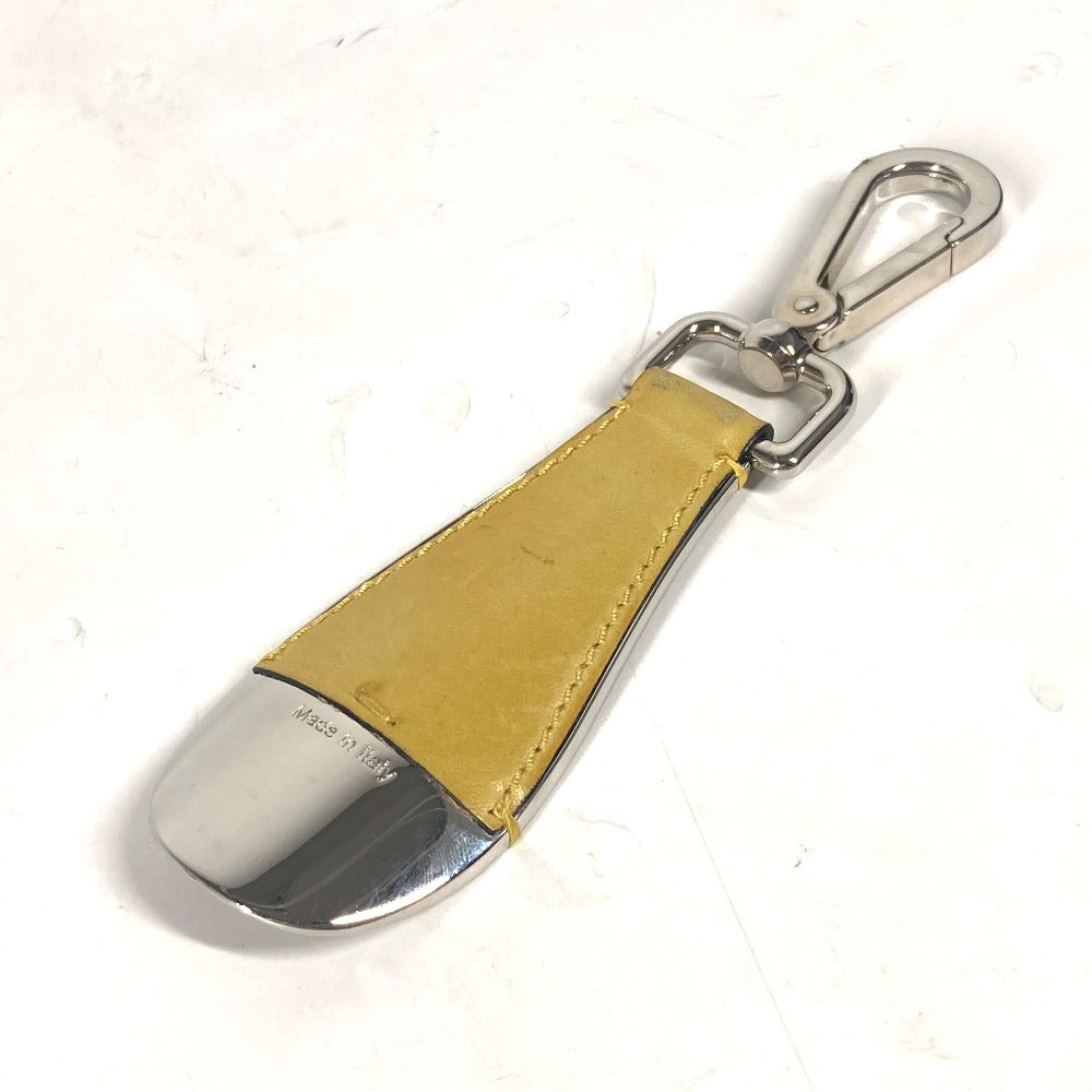 Berluti key ring Leather, Metal yellow logo shoehorn unisex(Unisex) Used Authentic