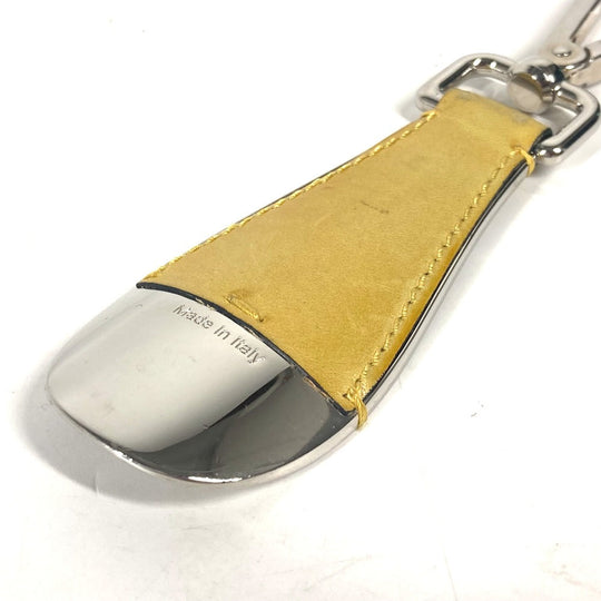 Berluti key ring Leather, Metal yellow logo shoehorn unisex(Unisex) Used Authentic