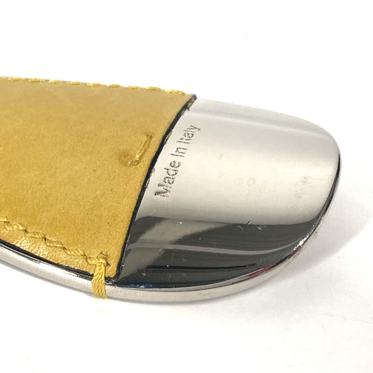 Berluti key ring Leather, Metal yellow logo shoehorn unisex(Unisex) Used Authentic