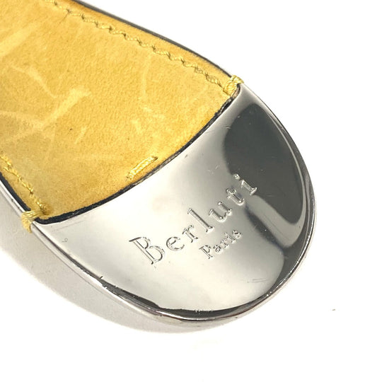 Berluti key ring Leather, Metal yellow logo shoehorn unisex(Unisex) Used Authentic