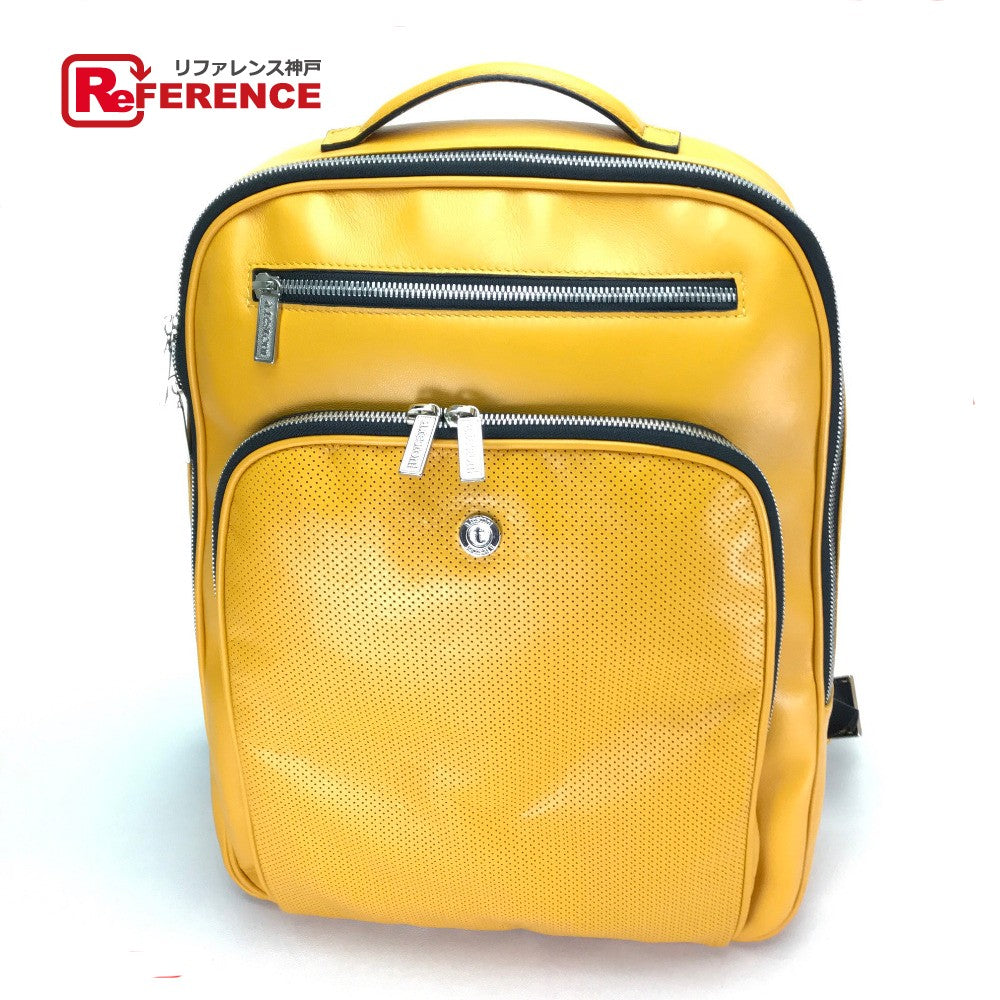 a.testoni Backpack leather yellow mens Used Authentic