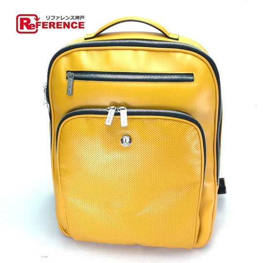 a.testoni Backpack leather yellow mens Used Authentic