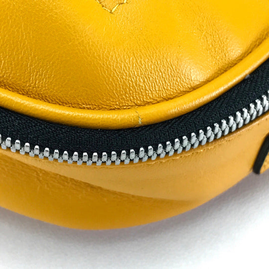 a.testoni Backpack leather yellow mens Used Authentic
