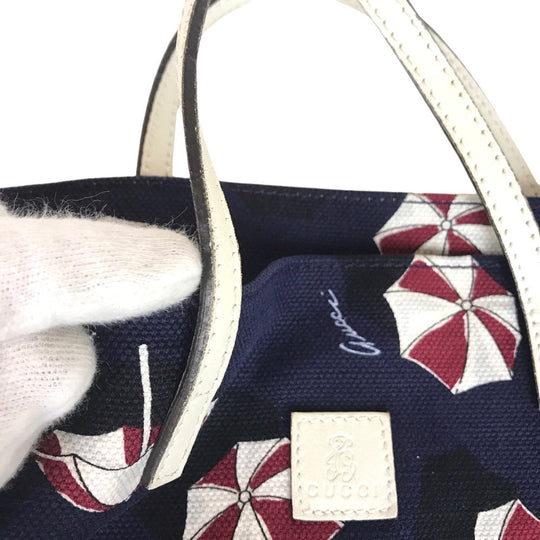 GUCCI Tote Bag 284721 000926 canvas Navy Handbag Kids Line Umbrella