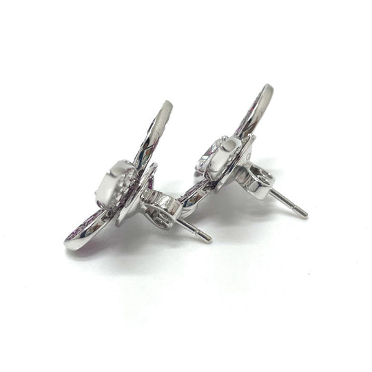 GRAFF Pierce K18WG Silver Pave butterfly marquise diamond pink sapphire Women Used Authentic