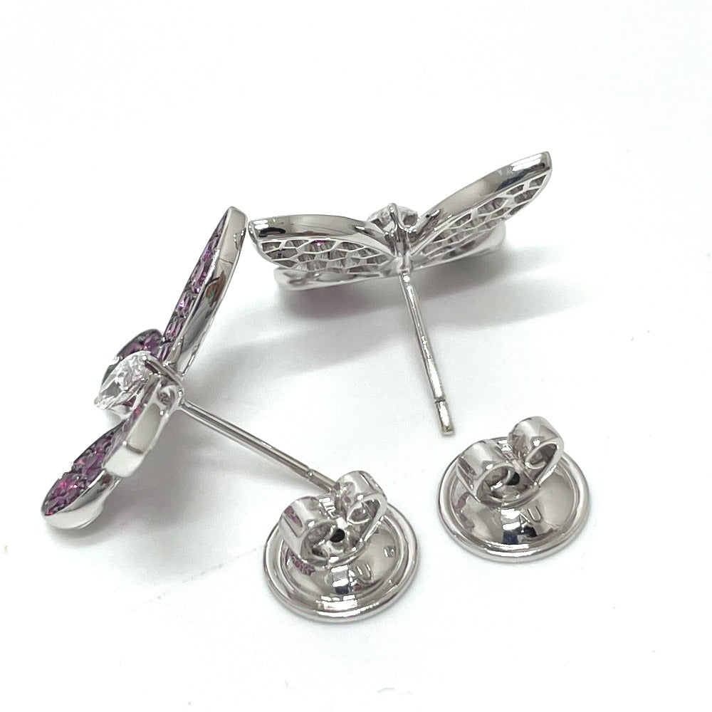 GRAFF Pierce K18WG Silver Pave butterfly marquise diamond pink sapphire Women Used Authentic