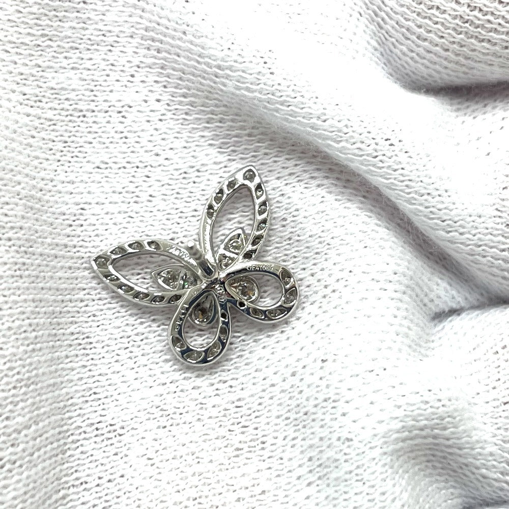 GRAFF Pierce RGE1574 K18WG Silver Butterfly silhouette Mini Diamond Women Used Authentic