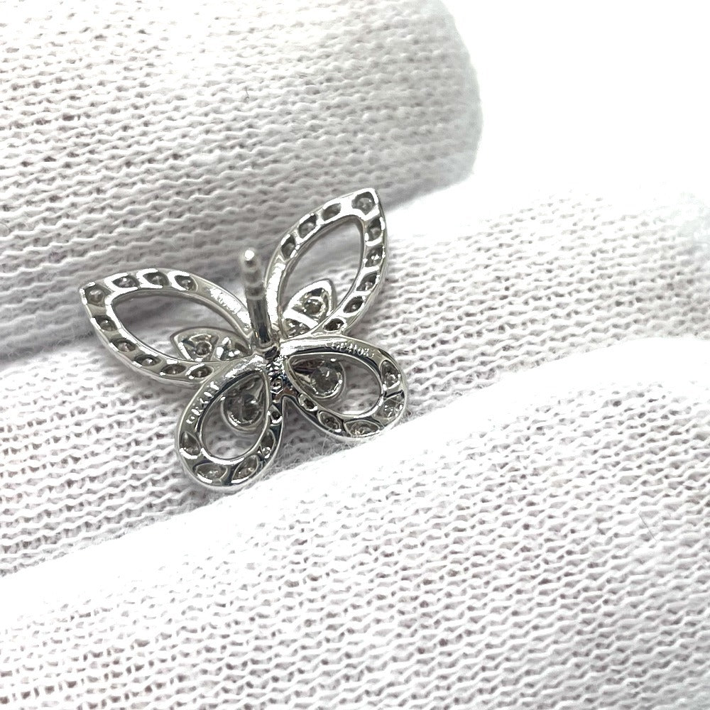 GRAFF Pierce RGE1574 K18WG Silver Butterfly silhouette Mini Diamond Women Used Authentic