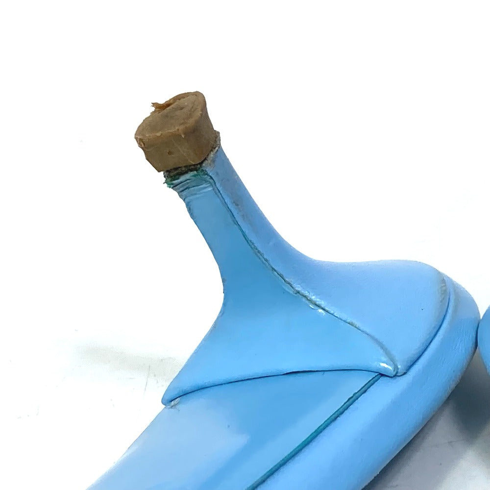 LOUIS VUITTON Mule leather blue Revival line Monogram 37