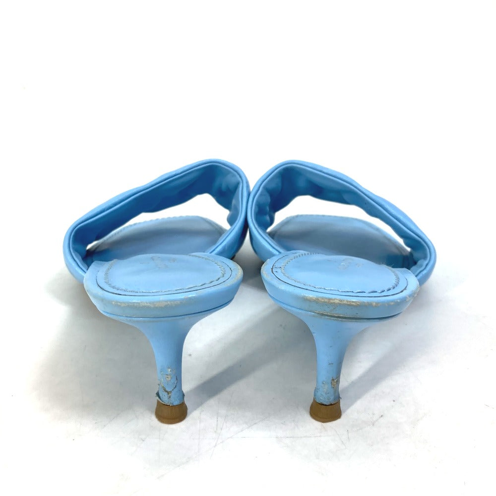 LOUIS VUITTON Mule leather blue Revival line Monogram 37