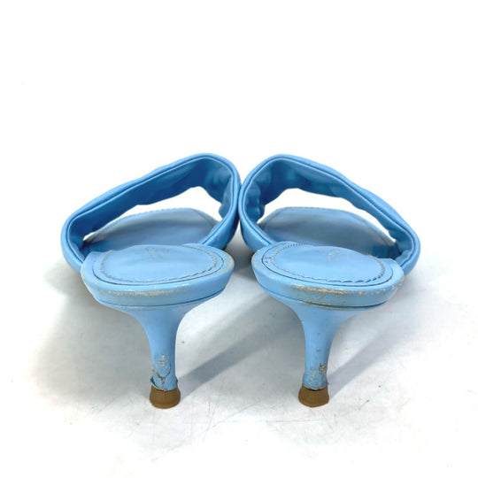 LOUIS VUITTON Mule leather blue Revival line Monogram 37