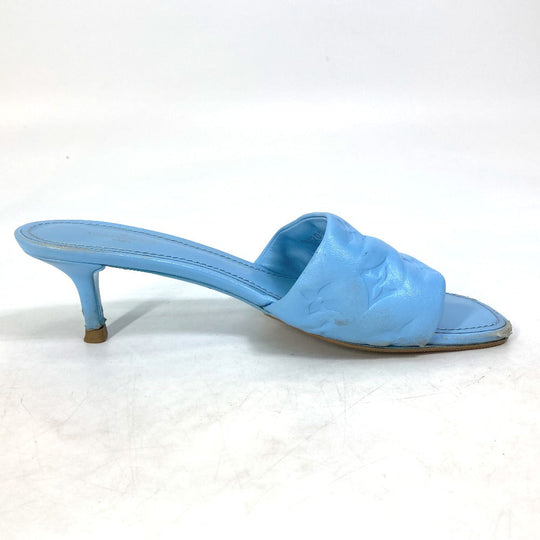 LOUIS VUITTON Mule leather blue Revival line Monogram 37