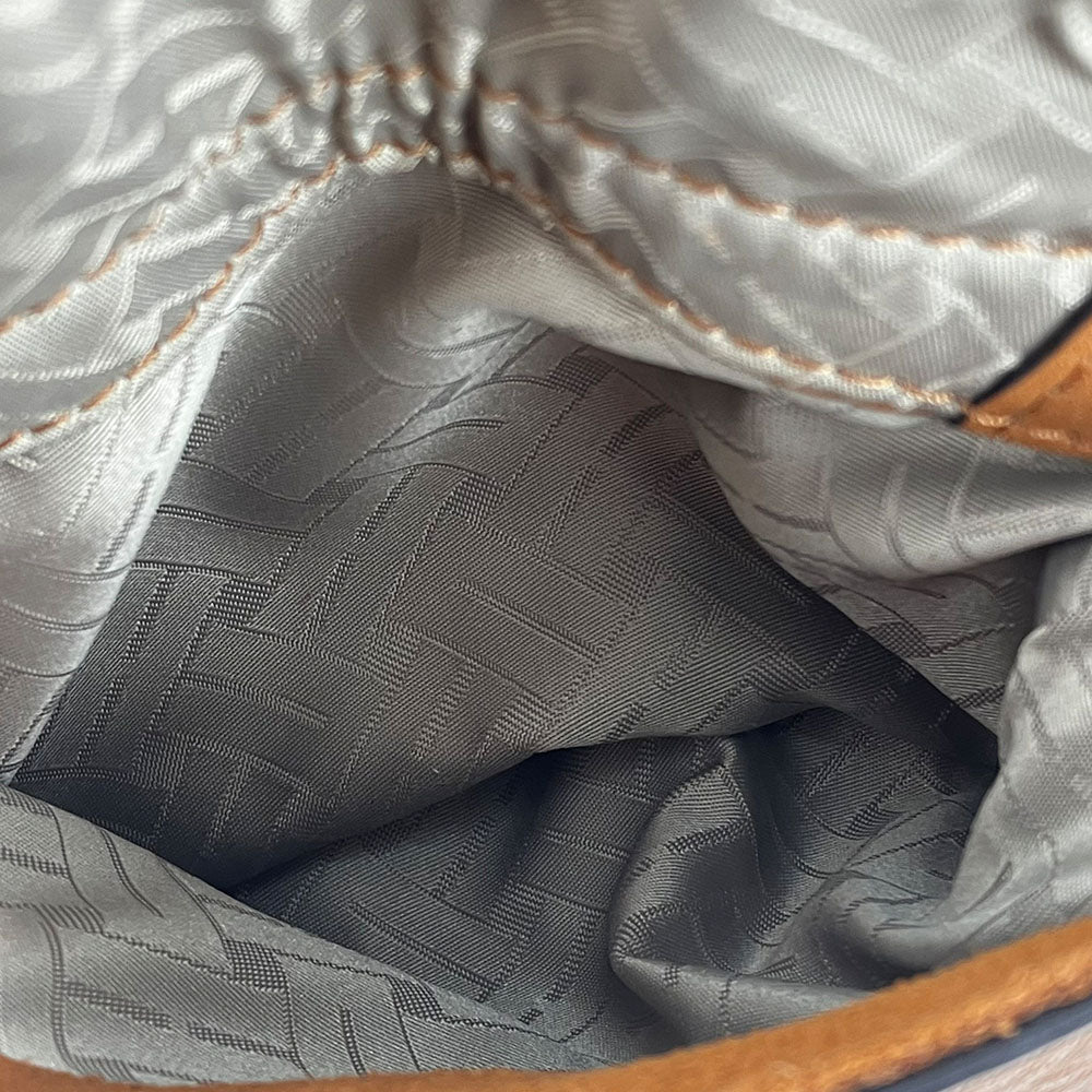 COLE HAAN Handbag leather Brown Women Used Authentic