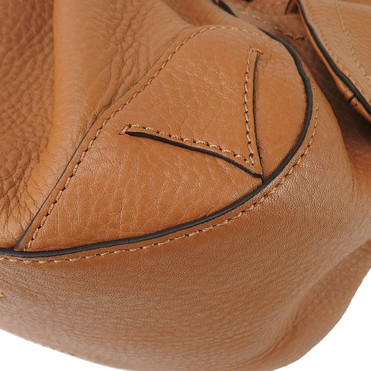 COLE HAAN Handbag leather Brown Women Used Authentic