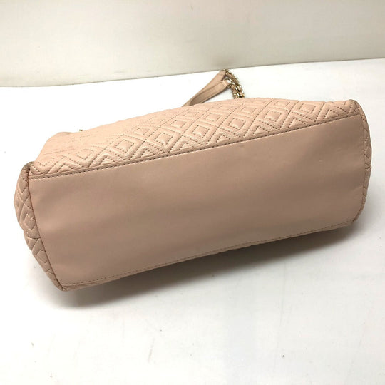 Tory Burch Tote Bag leather pink Chain bag logo embossed quilt stitch