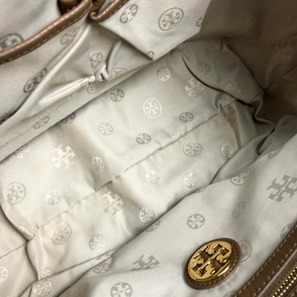 Tory Burch Tote Bag leather Brown logo Tote Bag