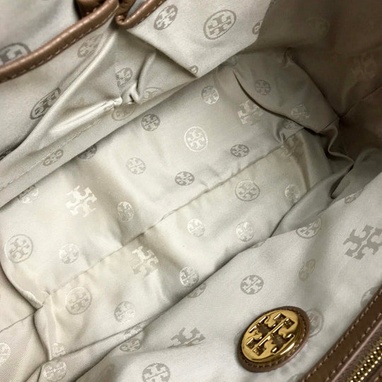 Tory Burch Tote Bag leather Brown logo Tote Bag