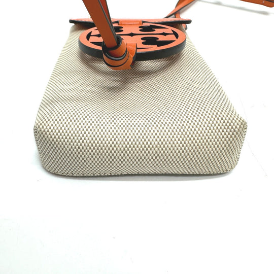Tory Burch Shoulder Bag Canvas / leather beige Pochette Smartphone Shoulder