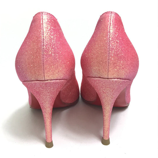 Christian Louboutin pumps Lame processed leather pink Glitter Women 36 Used Authentic