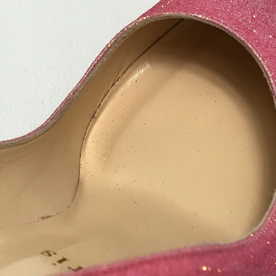 Christian Louboutin pumps Lame processed leather pink Glitter Women 36 Used Authentic