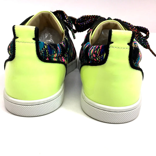 Christian Louboutin sneakers Patent Leather, Tweed multicolor Low cut Women 37 Used Authentic