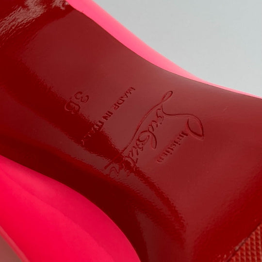Christian Louboutin pumps 3140495 Patent leather Fluorescent pink Pigalle Follies Women 36 Used Authentic