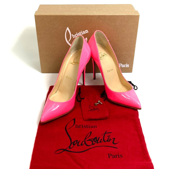 Christian Louboutin pumps 3140495 Patent leather Fluorescent pink Pigalle Follies Women 36 Used Authentic