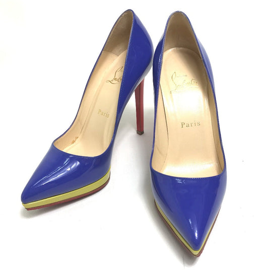 Christian Louboutin pumps 1110971 Patent leather Blue x Red x Yellow Tricolor Women 36 Used Authentic