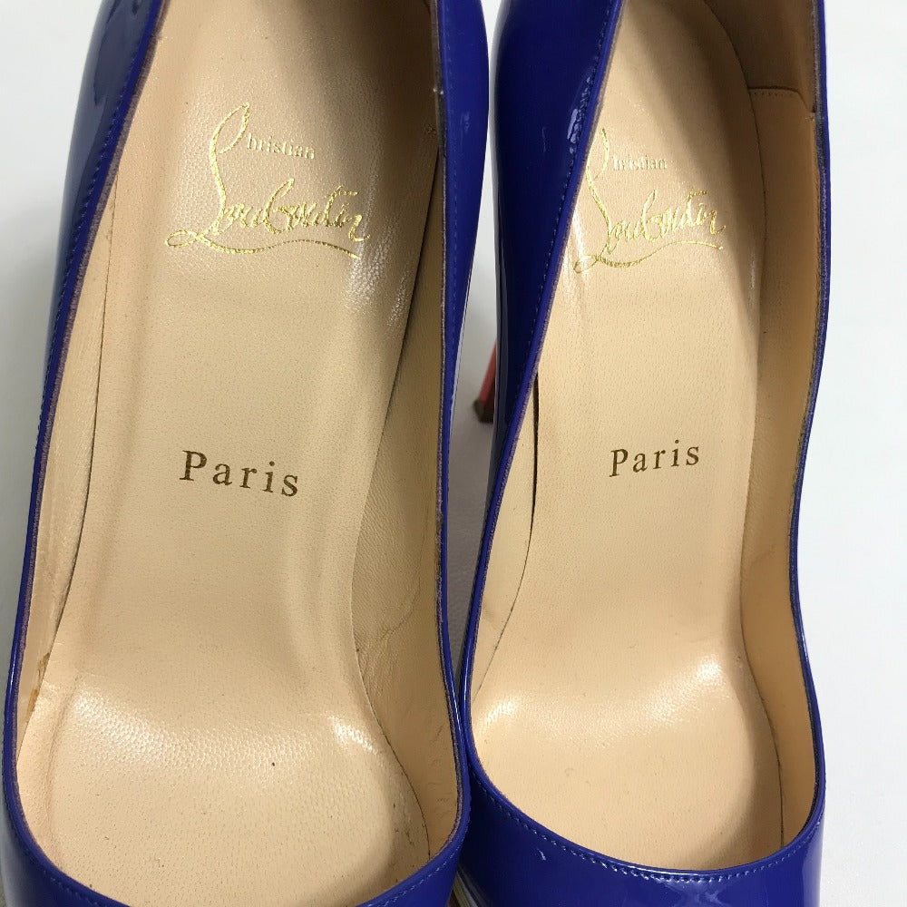 Christian Louboutin pumps 1110971 Patent leather Blue x Red x Yellow Tricolor Women 36 Used Authentic
