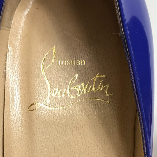 Christian Louboutin pumps 1110971 Patent leather Blue x Red x Yellow Tricolor Women 36 Used Authentic