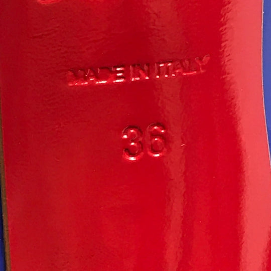 Christian Louboutin pumps 1110971 Patent leather Blue x Red x Yellow Tricolor Women 36 Used Authentic